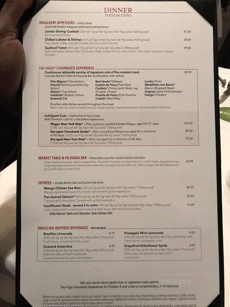 Fogo De Chao - Philadelphia, PA menu_pic