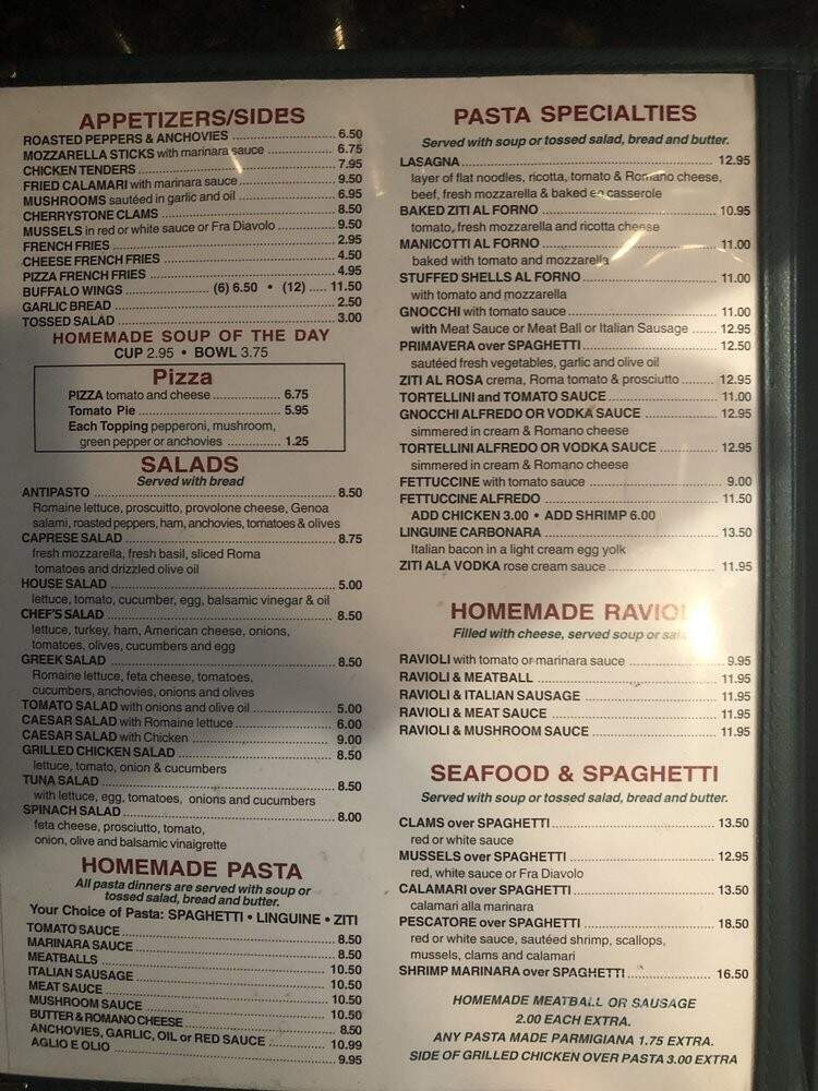 Frank's Spaghetti House - Philadelphia, PA menu_pic