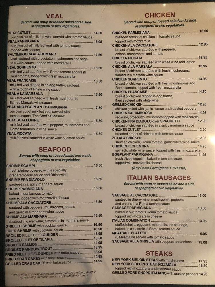 Frank's Spaghetti House - Philadelphia, PA menu_pic