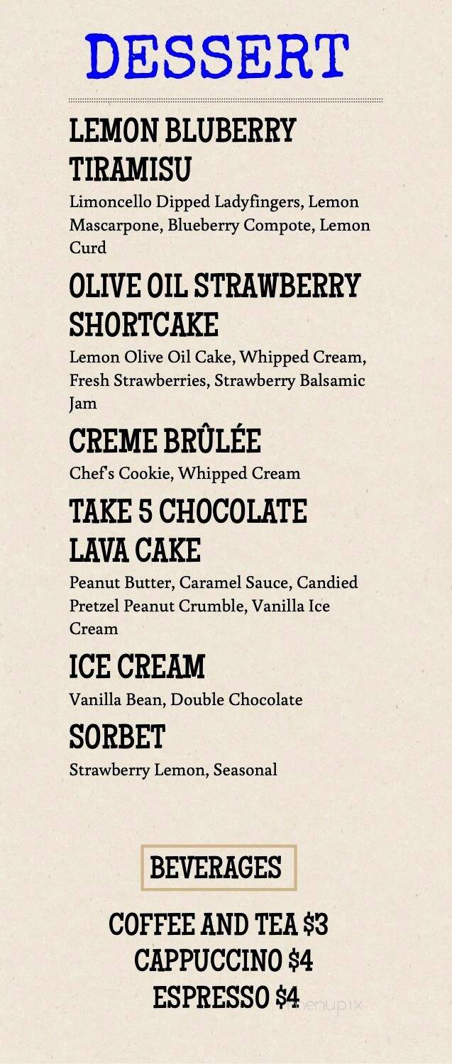 Hampton Winds - Bethlehem, PA menu_pic