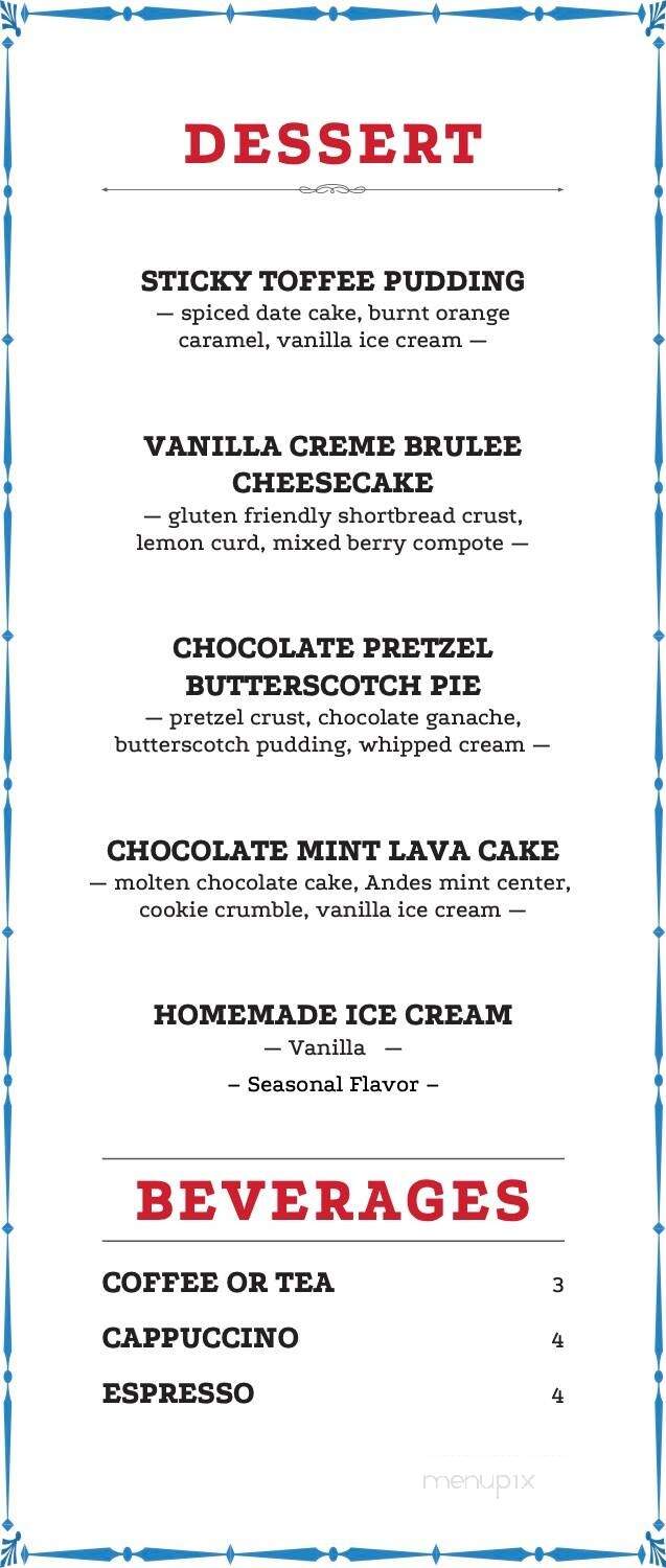 Hampton Winds - Bethlehem, PA menu_pic