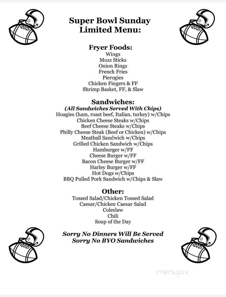Harleysville Hotel - Harleysville, PA menu_pic
