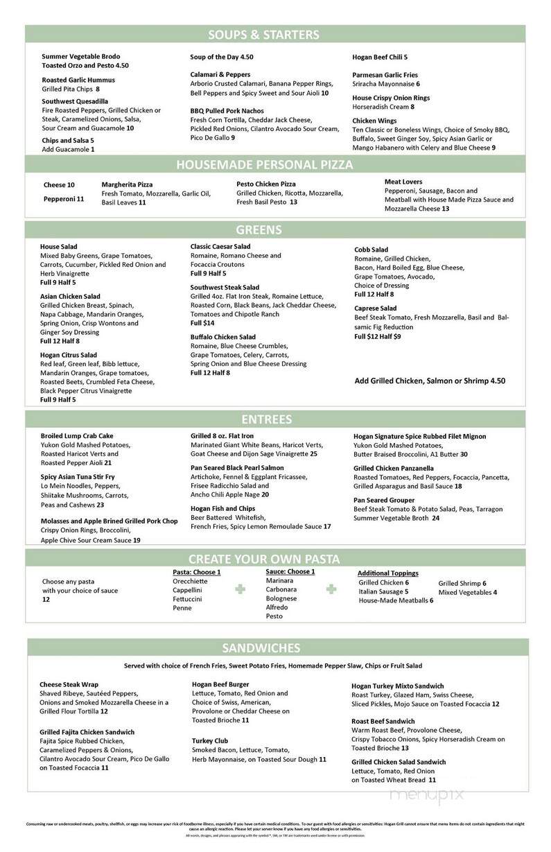 Hershey Golf Club - Hershey, PA menu_pic