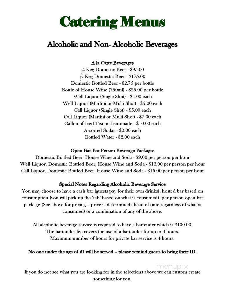 Hogans Restaurant - Etters, PA menu_pic