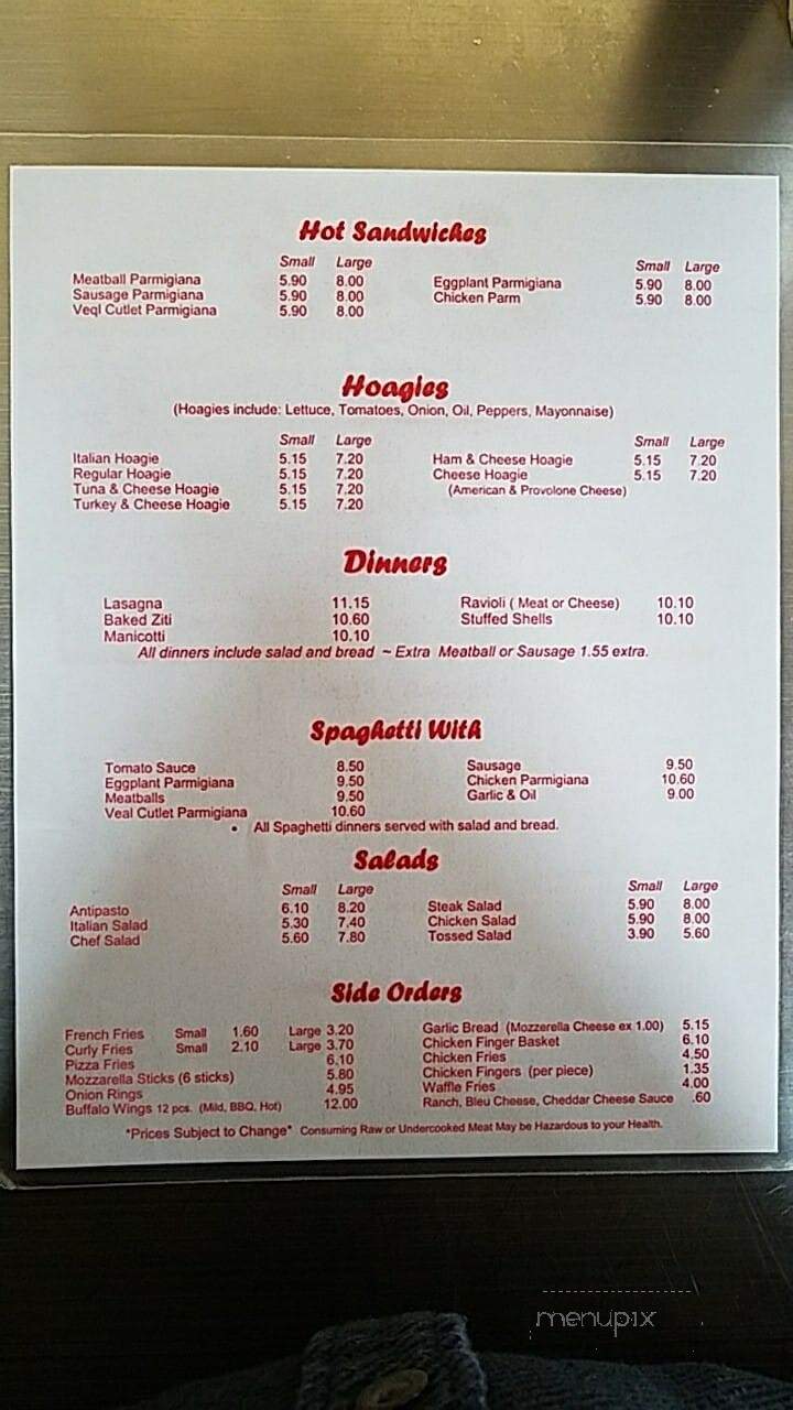 Joe's Pizza West End - Williamsport, PA menu_pic