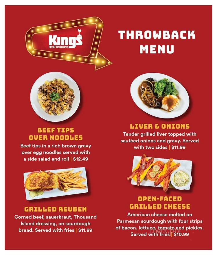 Kings Family Restaurants - Canonsburg, PA menu_pic