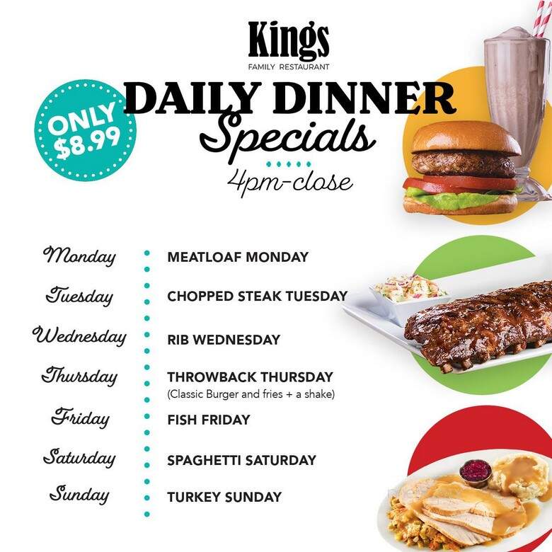 Kings Family Restaurants - Canonsburg, PA menu_pic