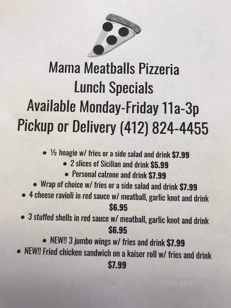 Mama Meatball's Pizzeria - Turtle Creek, PA