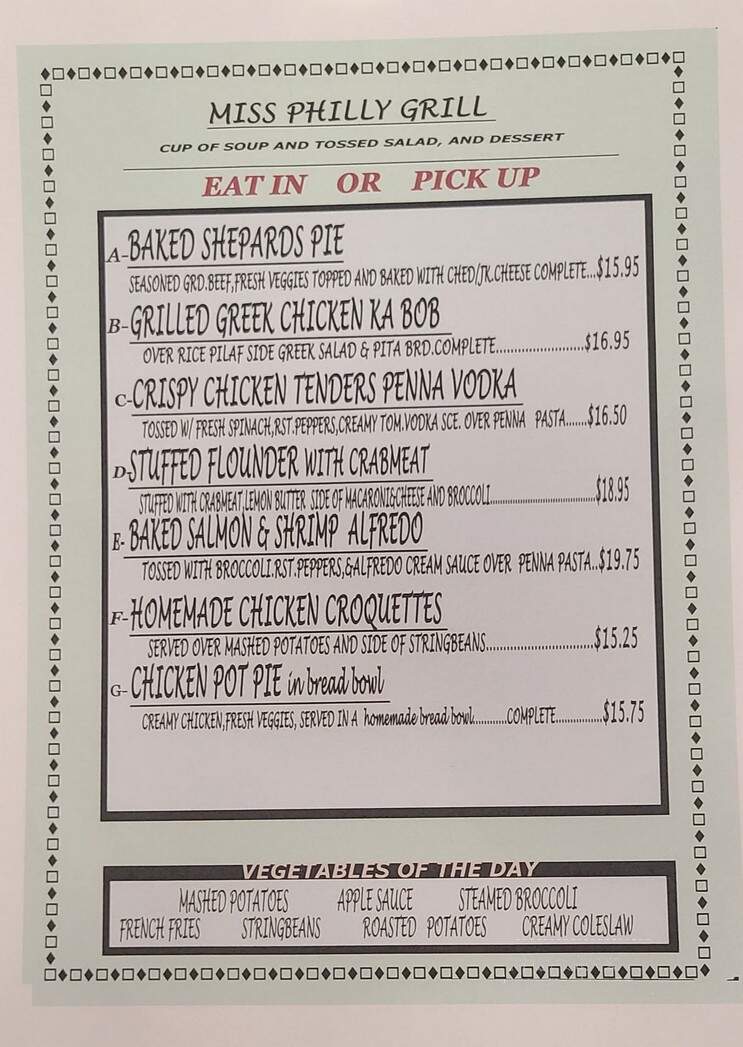 Miss Philly Grill - Huntingdon Valley, PA menu_pic