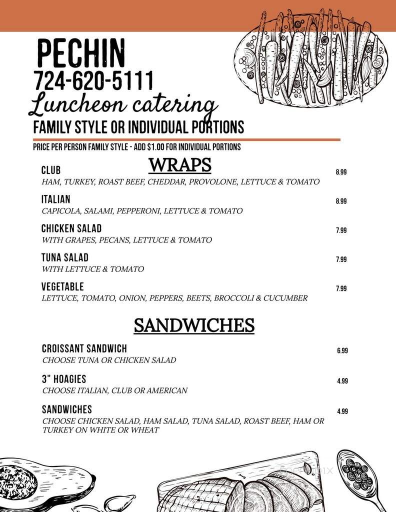 Pechin Firehouse Restaurant - Connellsville, PA menu_pic