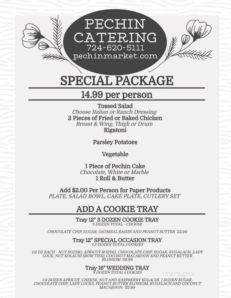 Pechin Firehouse Restaurant - Connellsville, PA menu_pic