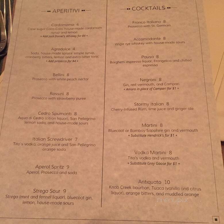 Piatto - Carlisle, PA menu_pic