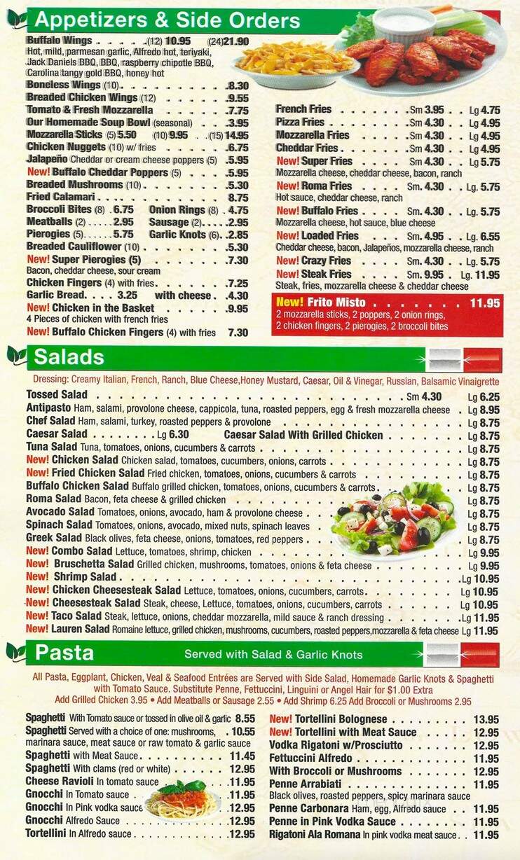 Pizza Roma - Gibsonia, PA menu_pic