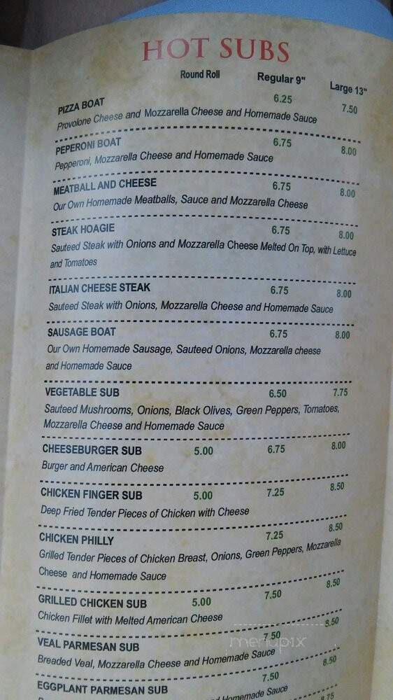 Roberto's Pizza - Camp Hill, PA menu_pic