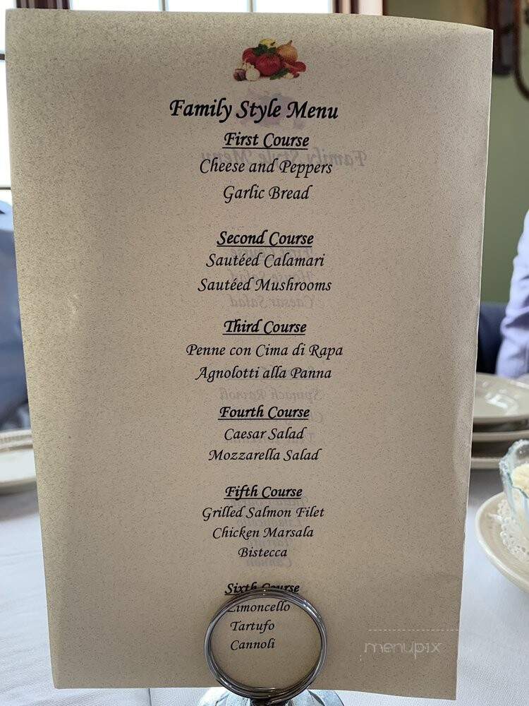 San Nicola Trattoria Restaurant - Berwyn, PA menu_pic
