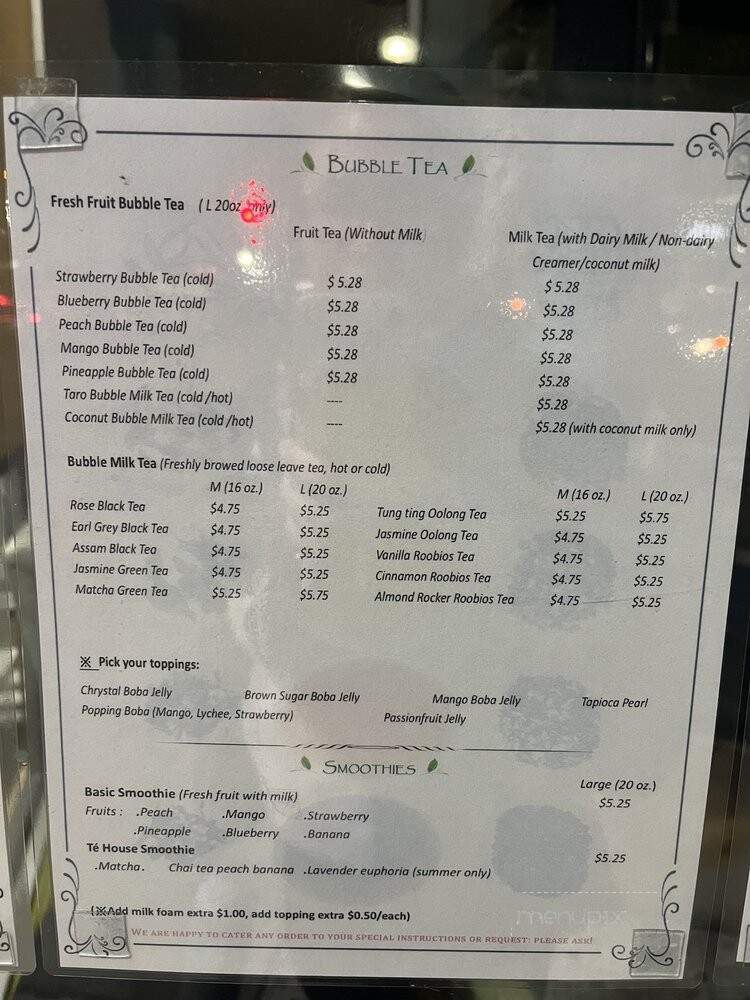Te Cafe - Pittsburgh, PA menu_pic