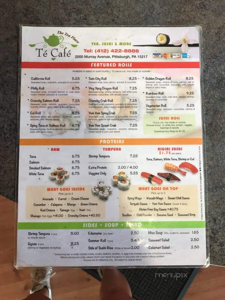 Te Cafe - Pittsburgh, PA menu_pic