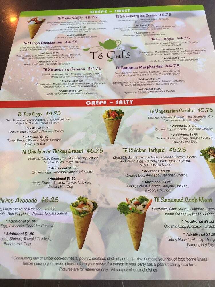 Te Cafe - Pittsburgh, PA menu_pic