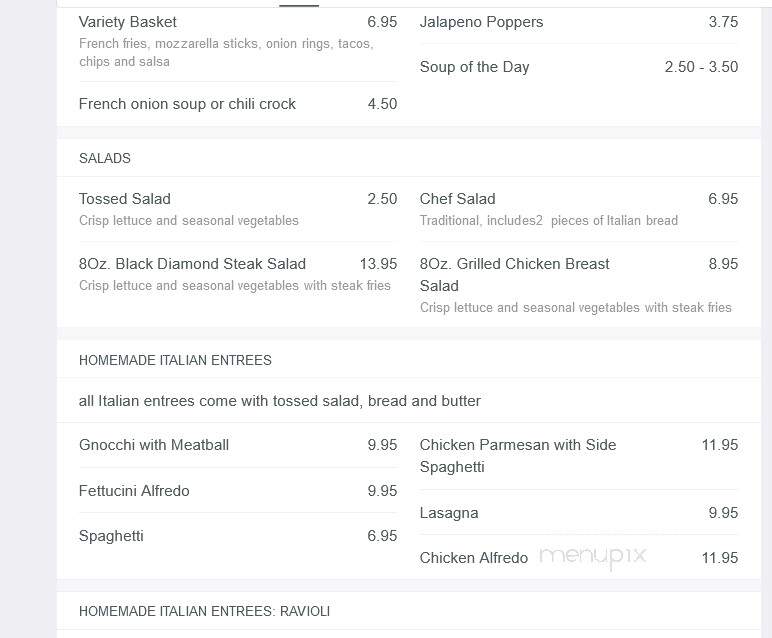 Tiadaghton Inn - Jersey Shore, PA menu_pic