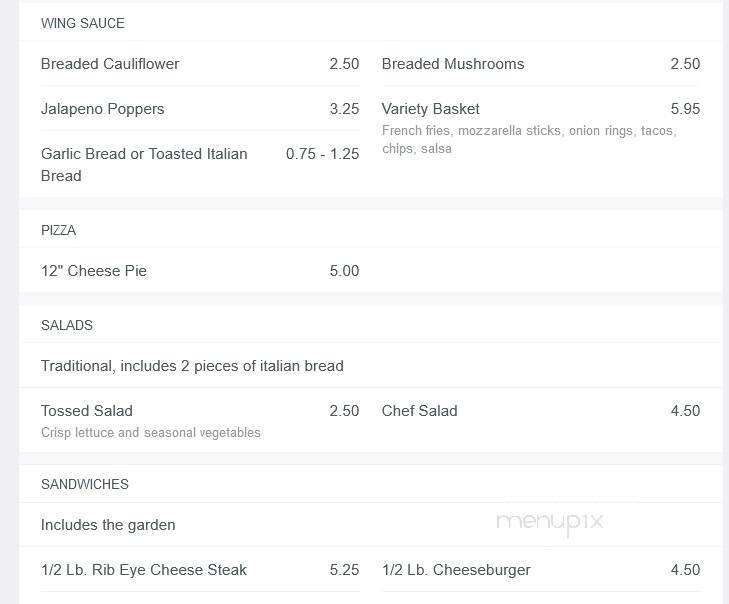 Tiadaghton Inn - Jersey Shore, PA menu_pic