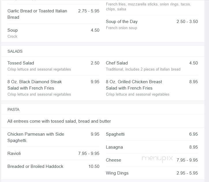 Tiadaghton Inn - Jersey Shore, PA menu_pic