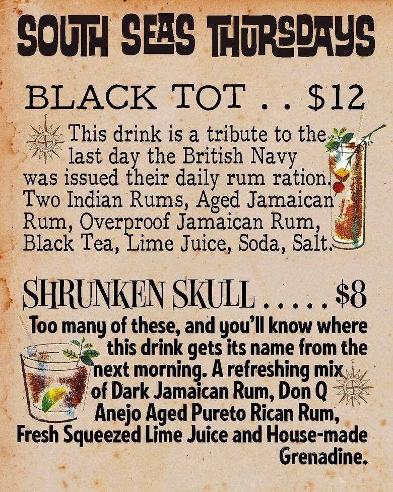 Tiki Lounge - Pittsburgh, PA menu_pic