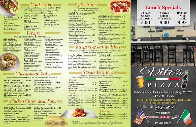 Vito's Pizza & Restaurant - Zionsville, PA