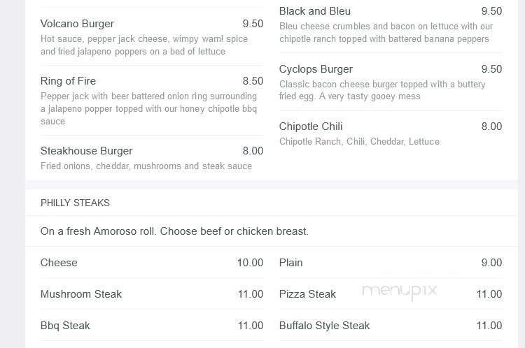 Wimpy's Original Hamburgers - Media, PA menu_pic