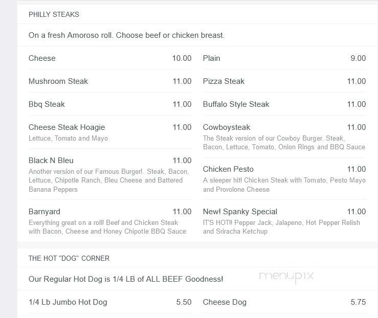 Wimpy's Original Hamburgers - Media, PA menu_pic