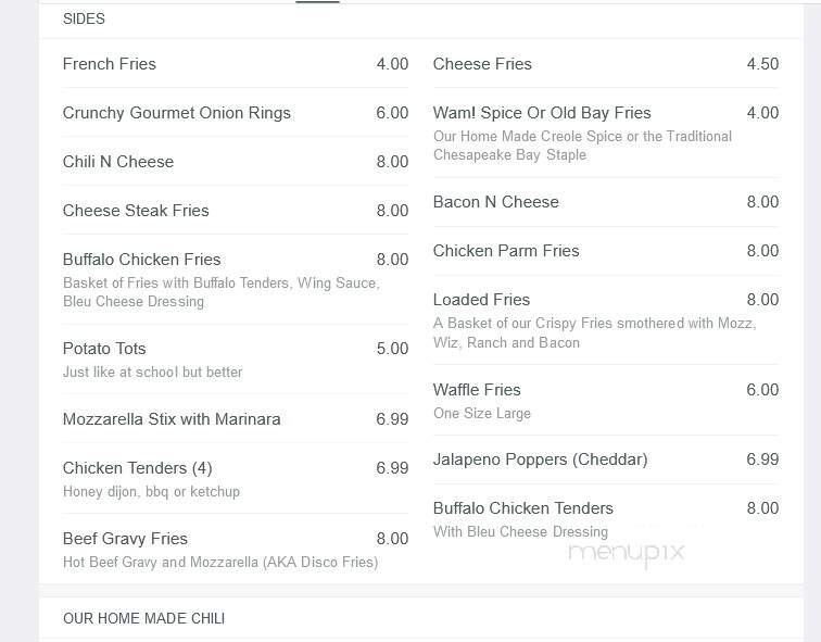 Wimpy's Original Hamburgers - Media, PA menu_pic