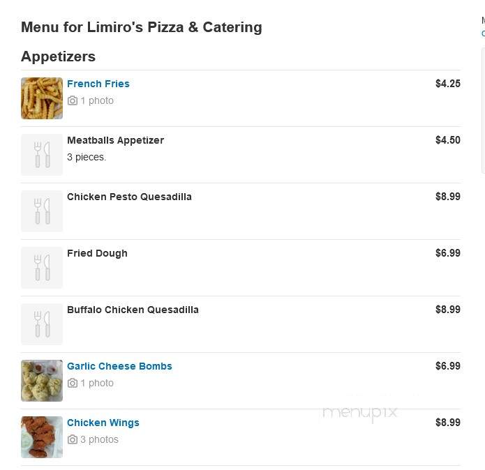 Limiro's Cafe & Deli - Westerly, RI menu_pic