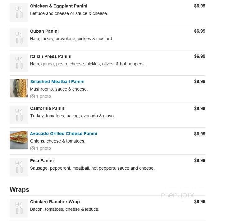Limiro's Cafe & Deli - Westerly, RI menu_pic