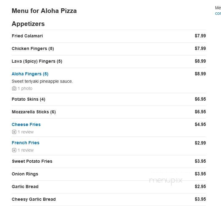 Aloha Pizza - West Warwick, RI