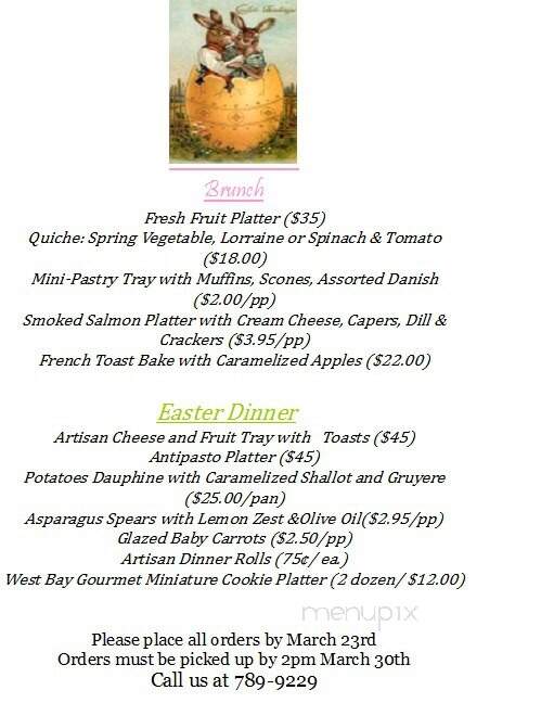 West Bay Gourmet - Narragansett, RI menu_pic