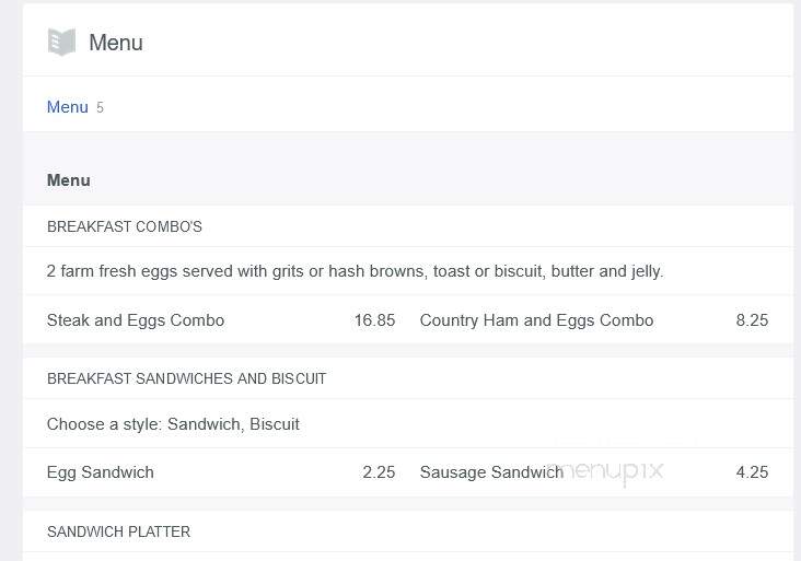 Brunches - Cayce, SC menu_pic