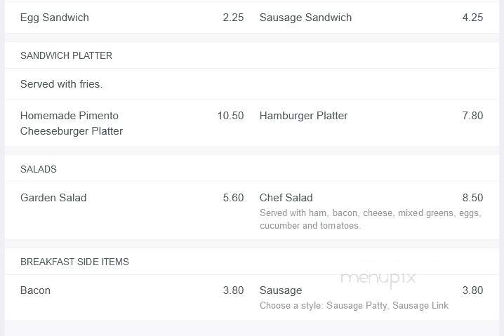Brunches - Cayce, SC menu_pic
