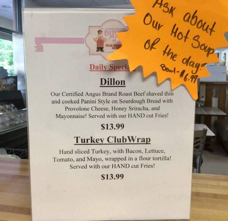 Butchers Deli & Sub Shop - Bluffton, SC menu_pic