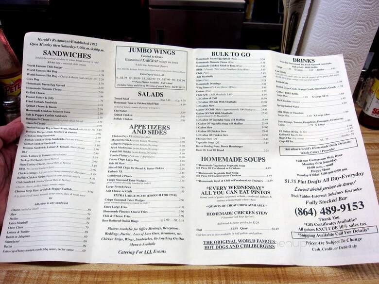 Harold's Restaurant - Gaffney, SC