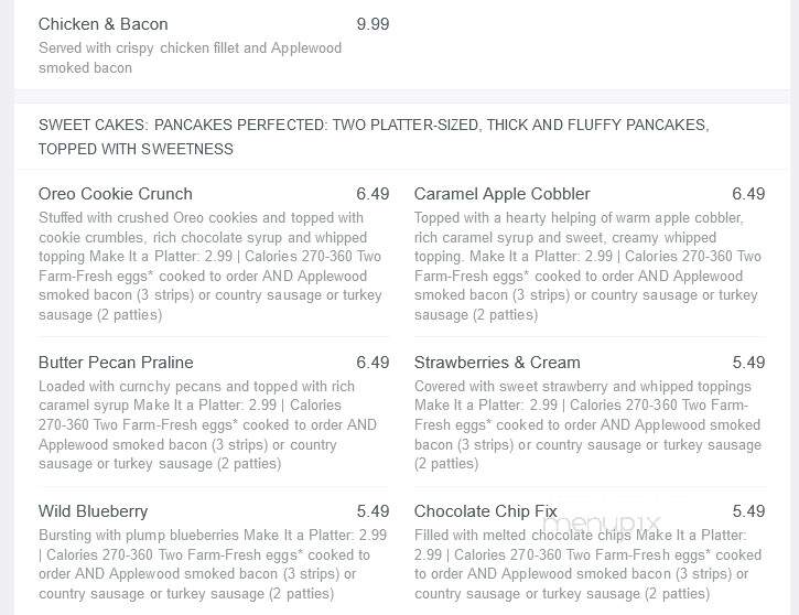 Huddle House - Barnwell, SC menu_pic