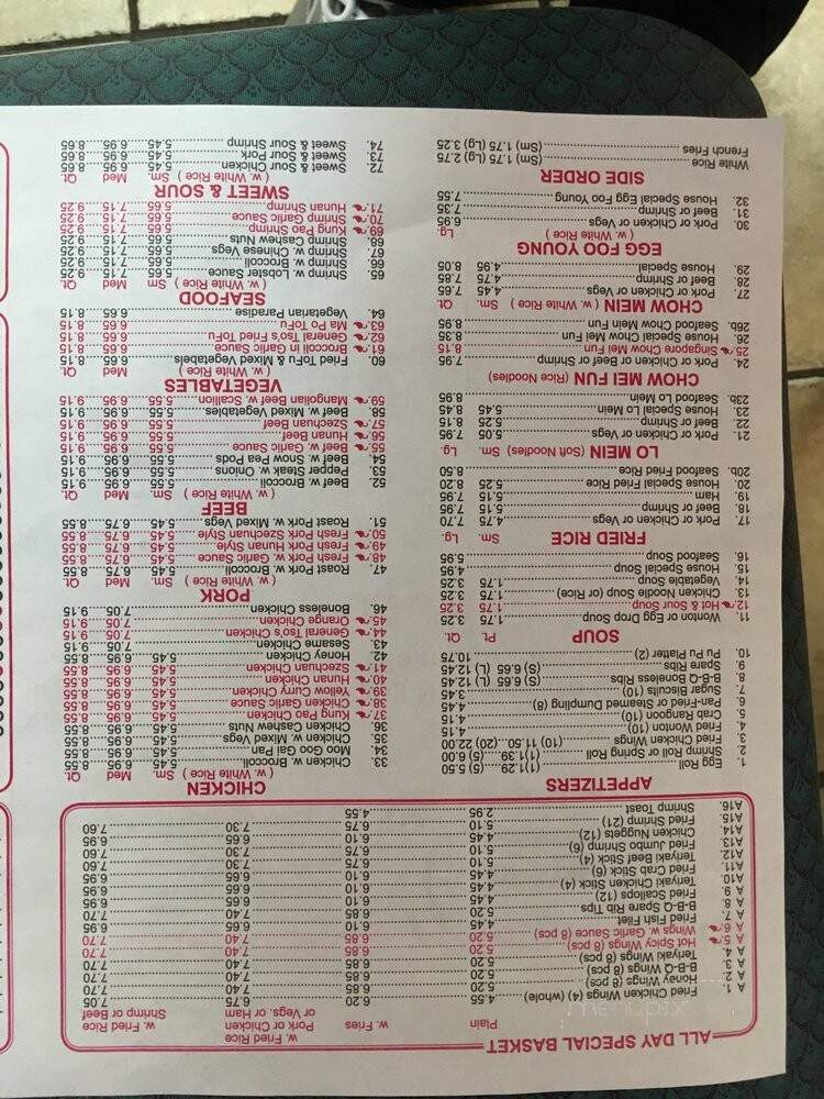 New China House - Sumter, SC menu_pic