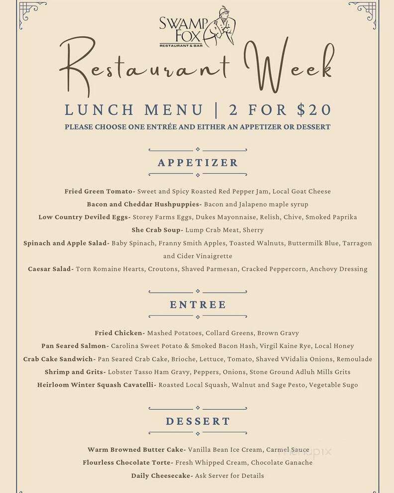 Swamp Fox Restaurant - Charleston, SC
