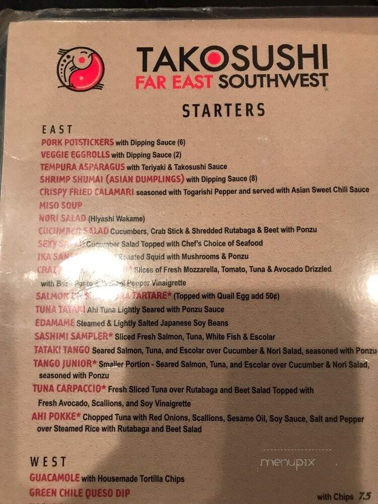 Tako Sushi - Aiken, SC menu_pic