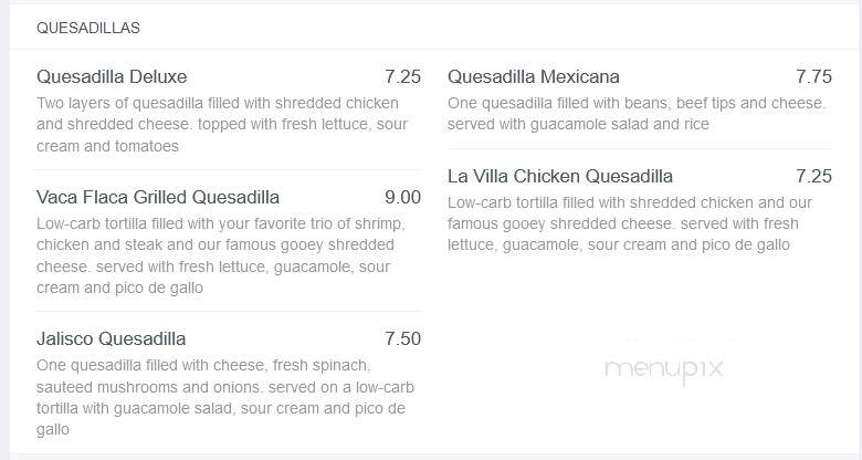 Amigo Mexican Restaurant - East Ridge, TN menu_pic