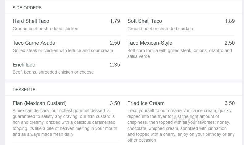 Amigo Mexican Restaurant - East Ridge, TN menu_pic