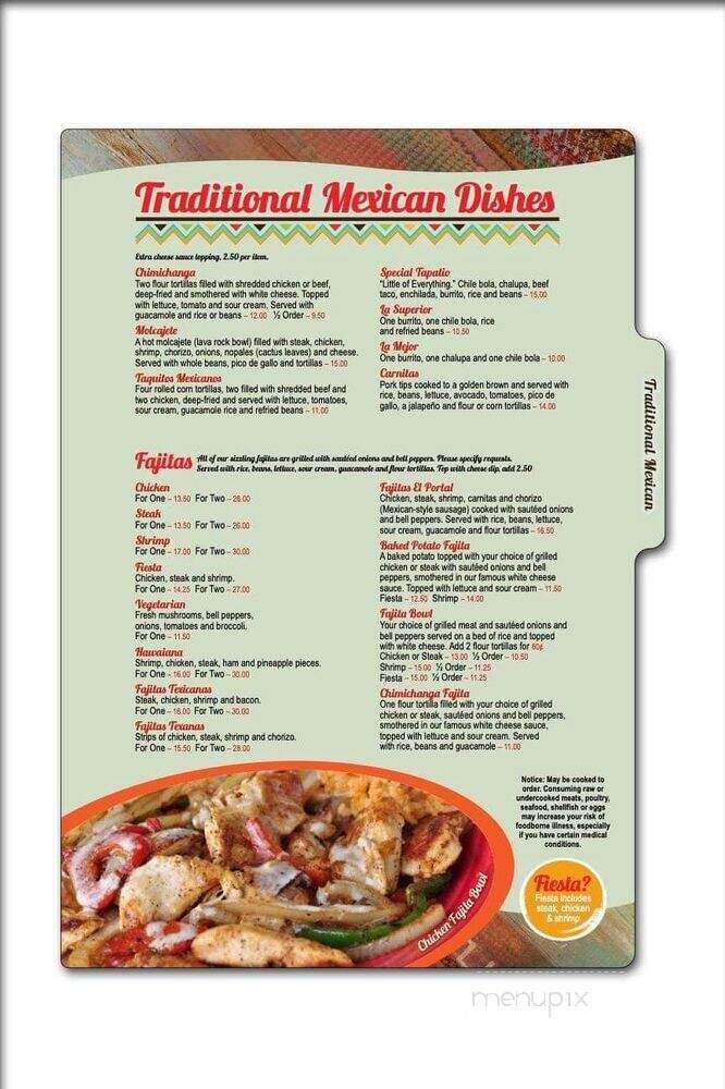 Los Portales Mexican Restaurant - Jackson, TN menu_pic