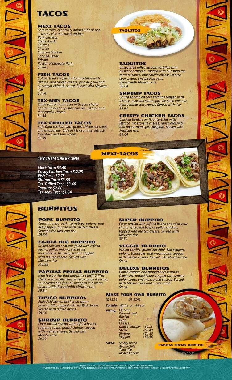 Monterrey Mexican Restaurant - Athens, TN menu_pic