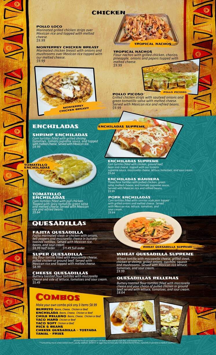 Monterrey Mexican Restaurant - Athens, TN menu_pic