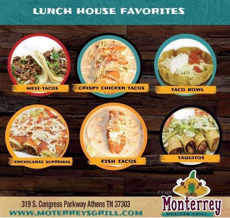 Monterrey Mexican Restaurant - Athens, TN menu_pic