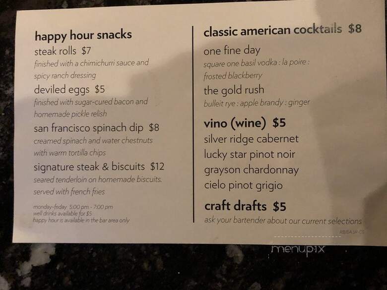 Stoney River Legendary Steaks - Franklin, TN menu_pic
