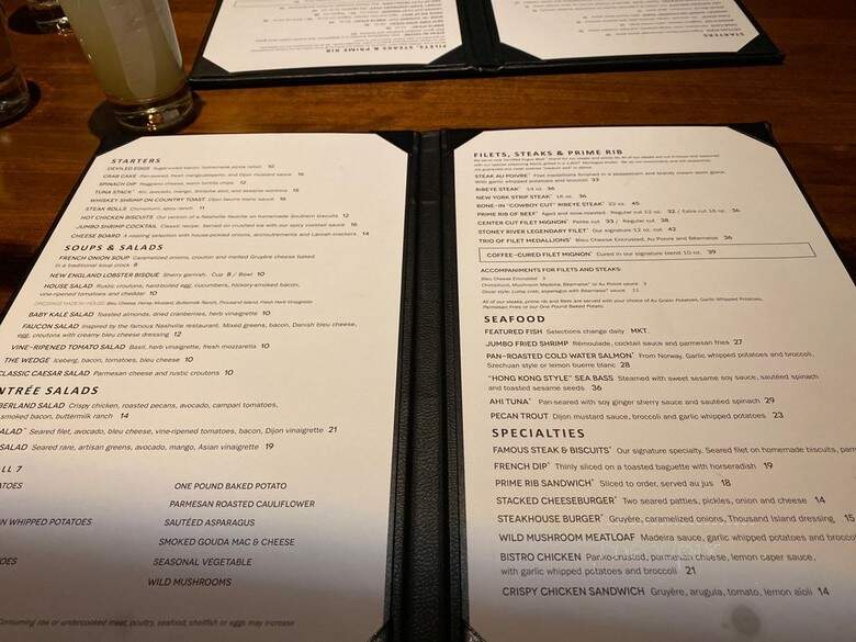 Stoney River Legendary Steaks - Franklin, TN menu_pic